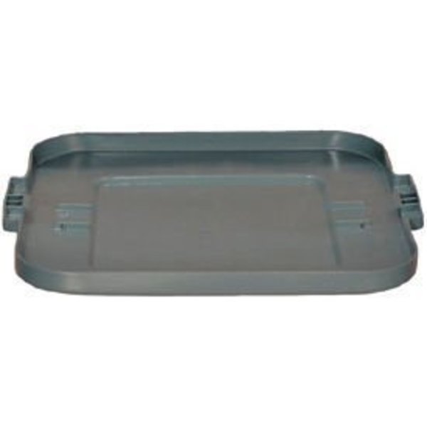 Rubbermaid Commercial Flat Lid For 28 Gallon Square Rubbermaid Brute Waste Receptacles - Gray FG352700GRAY